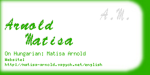 arnold matisa business card